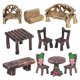 thumbnail image 5 of GOOHOCHY 10 piezas de adornos de muebles de jardín en miniatura, mini mesas y sillas, figuras en miniatura, decoración de resina, microadornos para paisajismo., 5 of 7