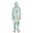 thumbnail image 3 of Soft Big Kids Onesie Pajamas Cozy Loose-Fit Jumpsuits for kids with Pockets for Christmas Lounge & Play Deer and Pine Trees Pattern, 3 of 8