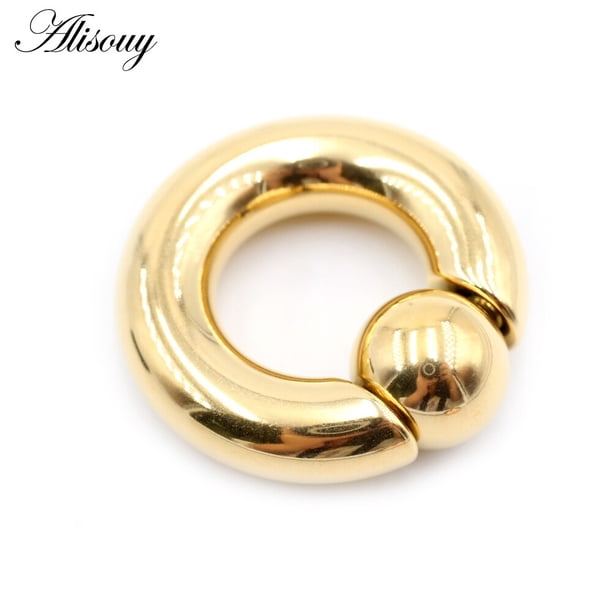 Alisouy, 1 pieza, aro cautivo grande de acero inoxidable BCR, cierre de Tragus para cejas, barra para pezón, labios, anillos para la nariz, Piercing para la oreja, joyería para el cuerpo Tan Jianjun unisex