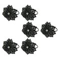 thumbnail image 3 of 6 unids Halloween Metal Malla Flor Anillo Servilleta Halloween Party Party Hebilla Black, 3 of 5