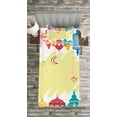 thumbnail image 3 of Ambesonne Eastern Art Quilted Bedspread Set 2 Pcs, Colorful Framework Fun, Twin Size, Multicolor, 3 of 3