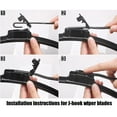 thumbnail image 7 of 26" & 17" Windshield Wiper Blades Bracketless J-HOOK U-HOOK OEM QUALITY (Set Of 2), 7 of 7