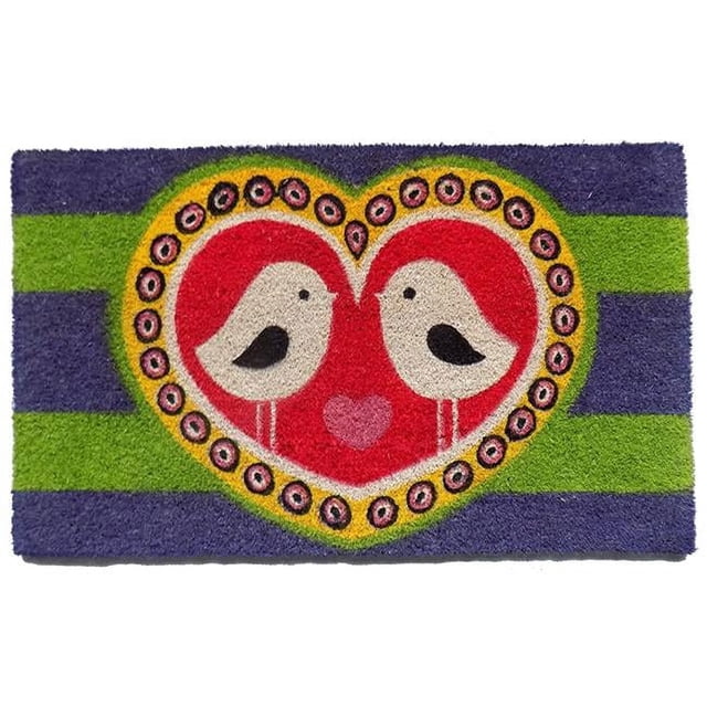 Imports Decor 537PVC Tapis de Porte Love Birds