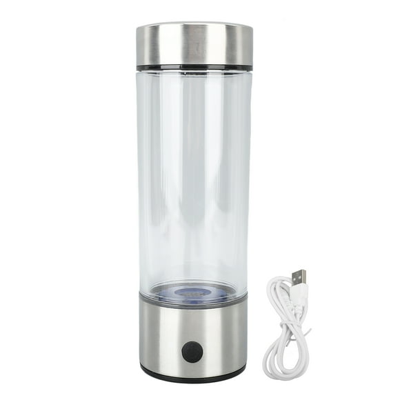 ZOUSSIQI Hydrogen Water Bottle 420ml 1680ppb Rechargeable Anti Tipping Weak Alkaline Water Bottle Generator for Home Travel Office JU316-100651