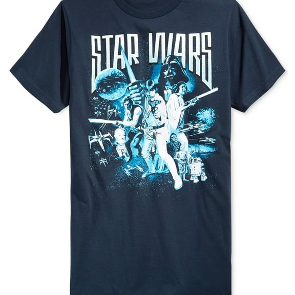 Fifth Sun Mens Vintage Print Graphic T-Shirt, Blue, Small