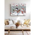 thumbnail image 5 of Christmas Canvas Print Wall Art Framed Canvas Art Wall Decor Red Snowman White Snow Pine Leaf Xmas Box Grey Pictures Painting Morden Artwork for Living Room Bedroom, Ready to Hang - 12"x16", 5 of 6