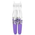 thumbnail image 5 of NAISIBABY Girls Suspenders Jumpsuit, Sleeveless Fashion Printed Summer Romper Purple 4T, 5 of 5