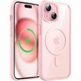 thumbnail image 1 of wonima11 JETech Magnetic Case for iPhone 15 6.1-Inch Compatible with MagSafe, Shockproof Phone Bumper Cover, Solid Color Matte TPU Frame, Anti-Scratch Clear Back (Pink), 1 of 1