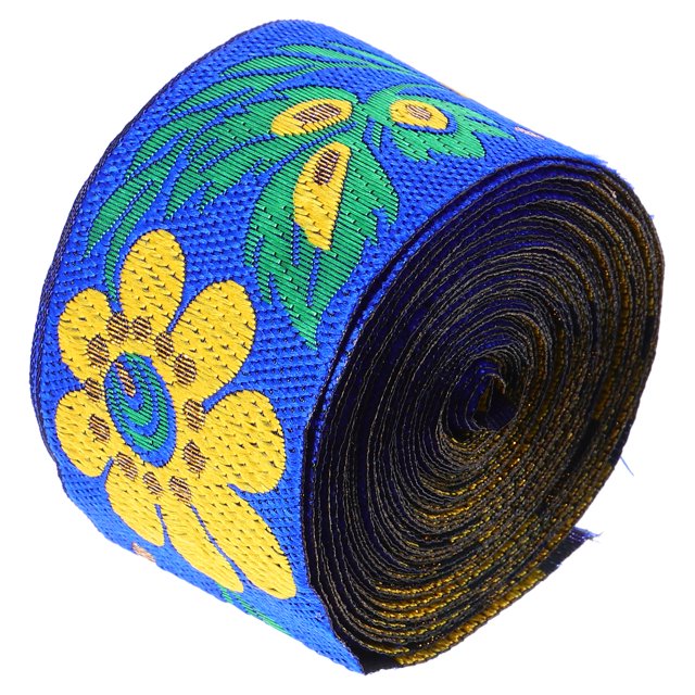 MasteelfCA Flower Jacquard Ribbon?Floral Embroidered Woven Trim Embroidery Craft Supplies