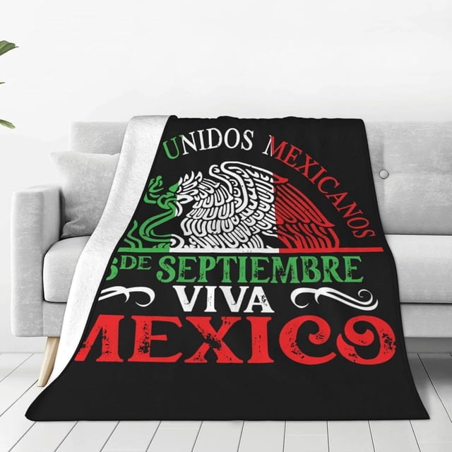 Manta de microfibra ultra suave con el día de la independencia del orgullo de México, manta de microfibra para todas las estaciones, manta cálida para cama, silla, sofá, sala de estar, cuna de 50 x