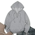 thumbnail image 6 of Women Blouses Womens Zip Sweatshirt Short Sleeve Sweater Women Came Hoodie Quarter Zip Sweater Workout Athletic Pullover Hoodie Women's up Oversized Workout Sweatshirt round Oversized Grey S, 6 of 7