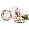thumbnail image 4 of Round Serving Plate Byzantium Flowers Dinner Plate Set of 4 Appetizer Plates Salad Plates Dessert Plates for Home & Kitchen 10.5" (26.5 cm), 4 of 5
