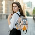 thumbnail image 6 of FORMRS Mini Backpack Purse for Women Travel Daypack Casual Shoulder Bag, Leopards Leaves, 6 of 7