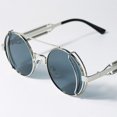 thumbnail image 2 of Gafas de sol Steampunk de Metal para hombre y mujer, gafas redondas a la moda, gafas de sol Vintage de diseñador de marca, gafas de sol UV400 de alta calidad Gao Jinjia LED, 2 of 2