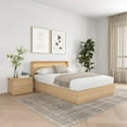 thumbnail image 2 of Nexera 3 Piece Bedroom Set with Slatted Bedframe, Headboard with Integrated Light, 2 of 5