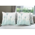 thumbnail image 6 of Ambesonne Spring Throw Pillow Cover 4 Pack, Floral Botany Blooms, 16", Almond Green Khaki, 6 of 7