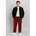 thumbnail image 2 of Pijamas de Franela a Cuadros de Algodón, Pantalón Largo Con Bolsillos, Para Hombre Corte Recto, 2 of 9