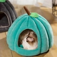 thumbnail image 4 of Pumpkin Pet Bed for Cats and Small Dogs, Semi-Enclosed Indoor Cat House with Soft Warm Plush, Winter Dog Bed Cave Basket for Kittens, 15"x15"x13", 4 of 6