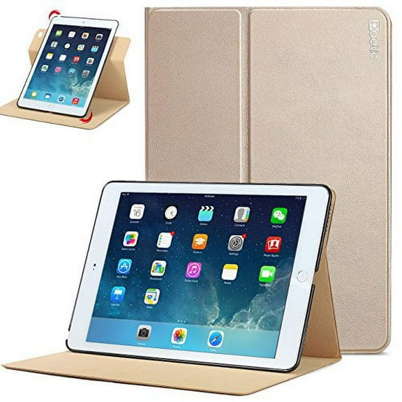 Poetic iPad Air 2 Case [DuraBook Series] - Slim 360 Degree Rotary Standing Case for Apple iPad Air 2 Gold