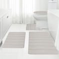 thumbnail image 4 of Clearance!Loyerfyivos Memory Foam Bath Mat 4 Set Bathroom Rugs For 4 Pcs Toilet Mats Universal Soft Comfortable Water Absorption Non-Slip Thick Machine Washable Easier To Dry Dark, 4 of 10
