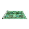thumbnail image 2 of Ahgly Company Machine Washable Indoor Rectangle Abstract Turquoise Blue Modern Area Rugs, 8' x 10', 2 of 4
