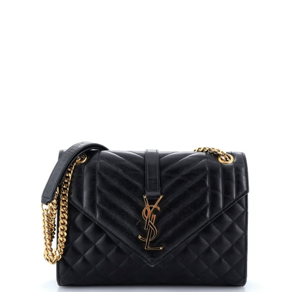 Pre-Owned Classic Monogram Envelope Satchel Mixed Matelasse Leather Medium By Rebag