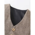 thumbnail image 4 of CARETOO Infant Boy Outfits 4Pcs Newborn Tuxedo Short Sleeve Gentleman Wedding Jumpsuit Vest Bowtie, 4 of 6