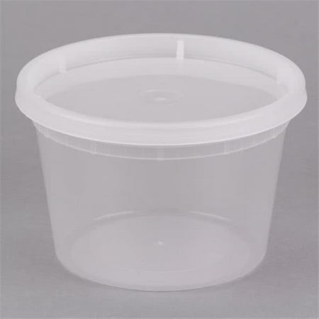 Sea Containers (South Seas International 10930 CPC Polypropylene Soup Container & Lid for Combo Pack- White, Case of)