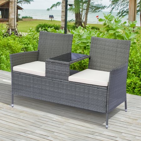 2 seater rattan chair