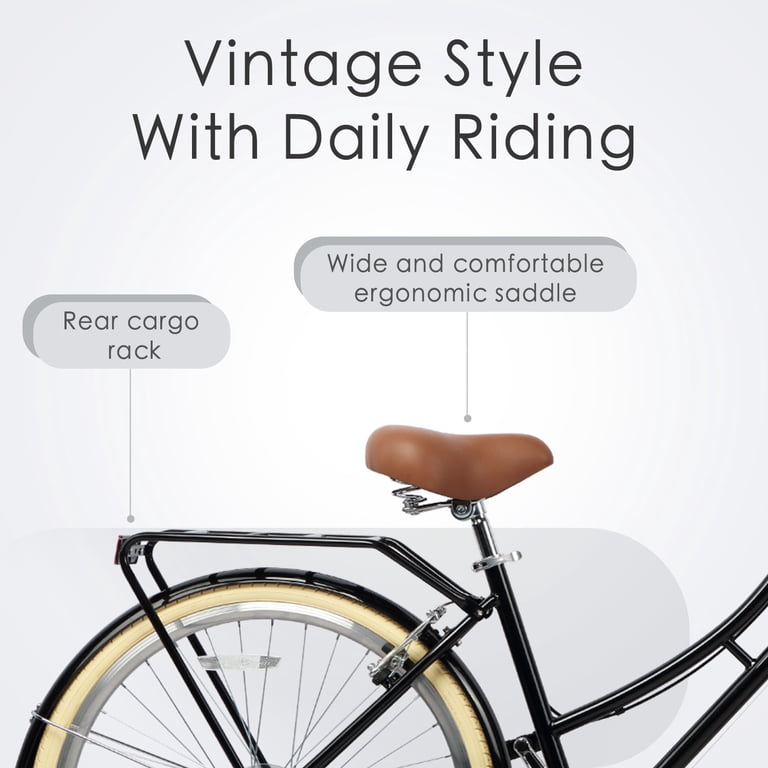 AVASTA 26 Inch Hybrid Bike, Lightweight Step-Through Hi-Ten Steel