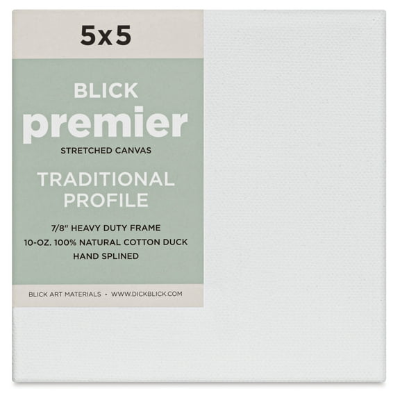 Blick Premier Stretched Cotton Canvas - Traditional Profile, Splined, 5" x 5"