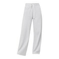 thumbnail image 4 of Womens Sweatpants Daily Elastic Waist Pockets Straight Solid Color Casual Pants Loose Pockets Long Trousers Pants, 4 of 4