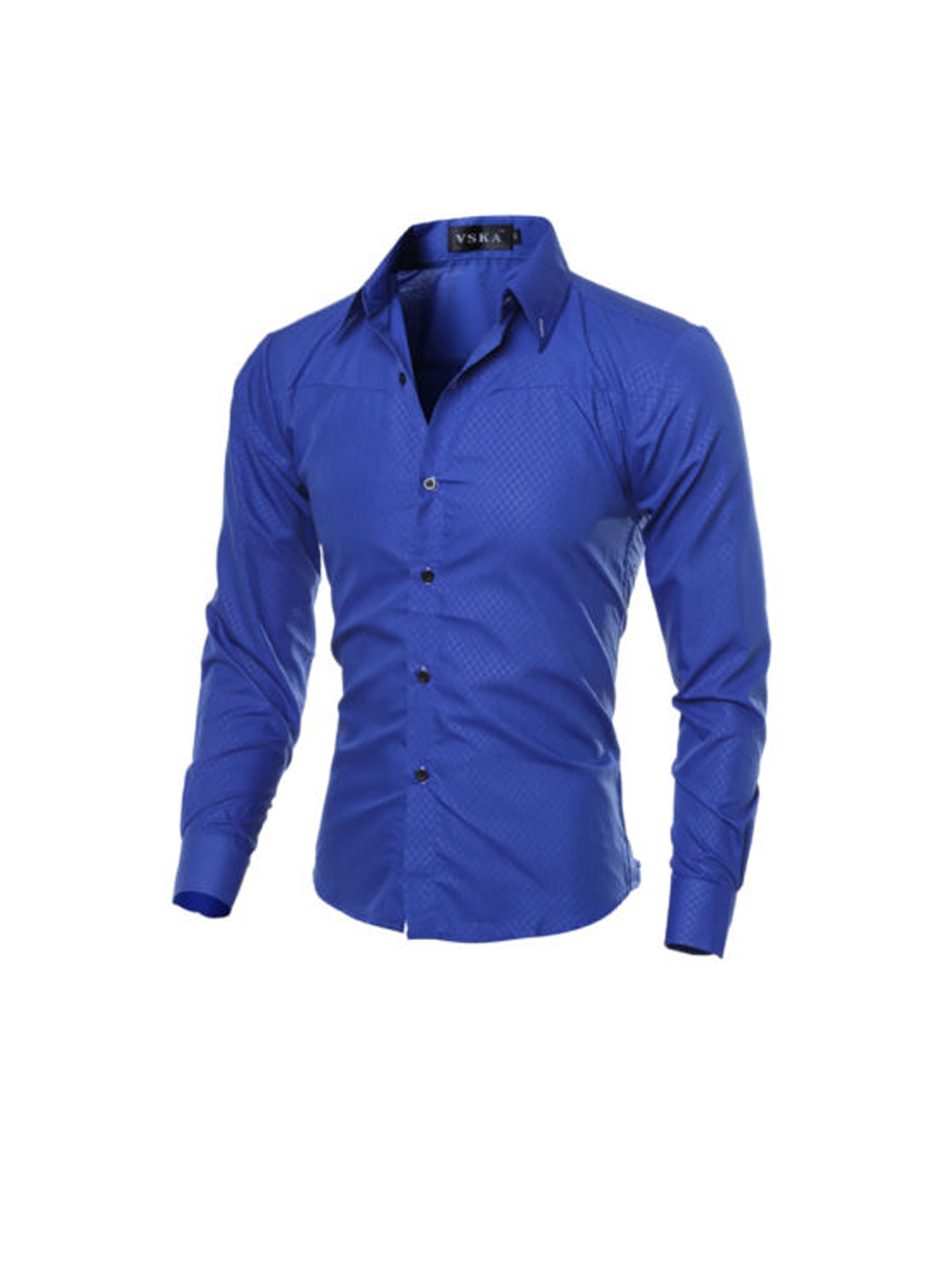 JBEELATE Mens Hipster Solid Slim Fit Long Sleeve Mandarin Collar Dress