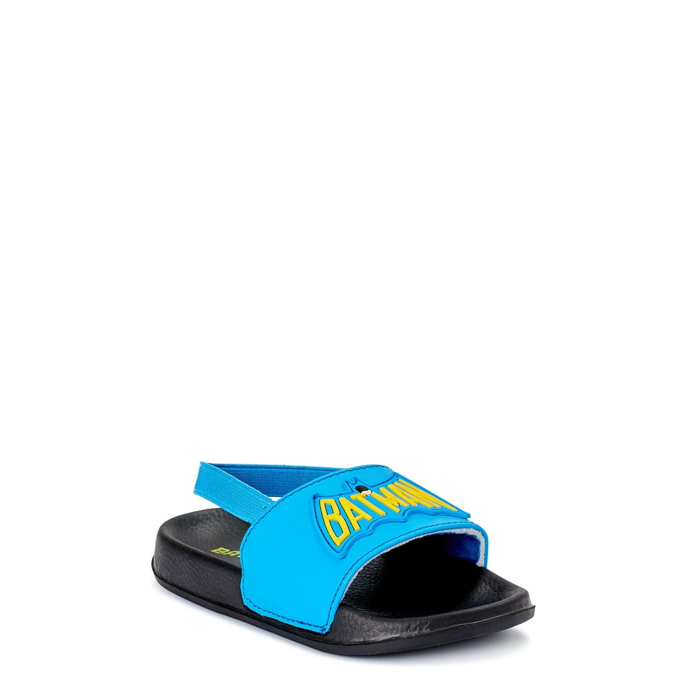 Batman Batman Toddler Boys' Slide Sandals with Rubber Applique