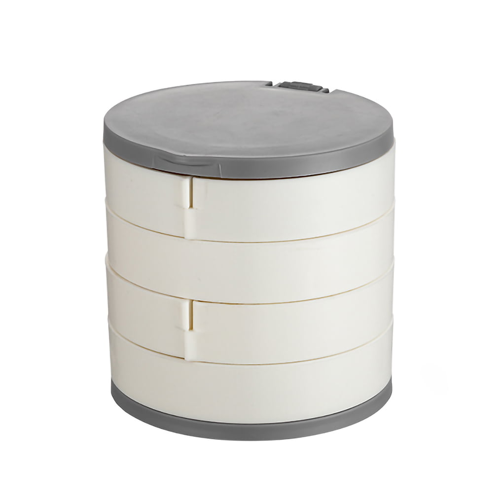 Details about   360º Rotation Jewelry Container Dust-proof Storage Box Mirror Debris Organizer 
