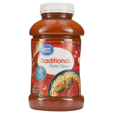 Great Value Traditional Pasta Sauce, 45 oz