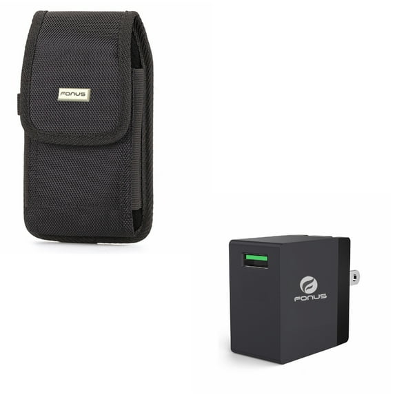 Rugged Case w 18W Adaptive Fast USB Home Wall Travel AC Charger Compact X7A Compatible With Google Pixel 3a XL