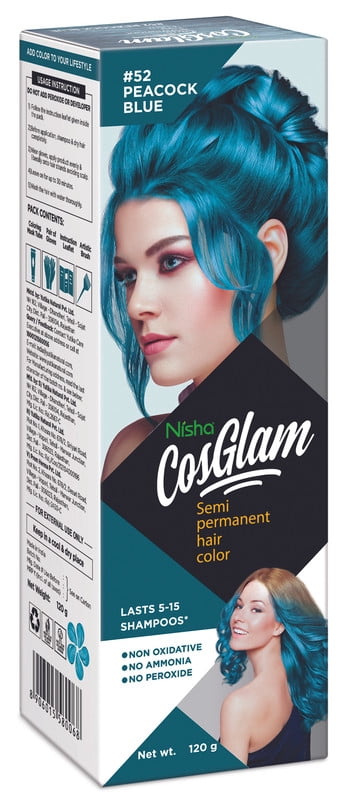 Nisha Cosglam Semi Permanent Hair Color Crazy Green, Non-Oxidative Nisha Cosglam Semi Permanent Hair Color Crazy Green, Non-Oxidative