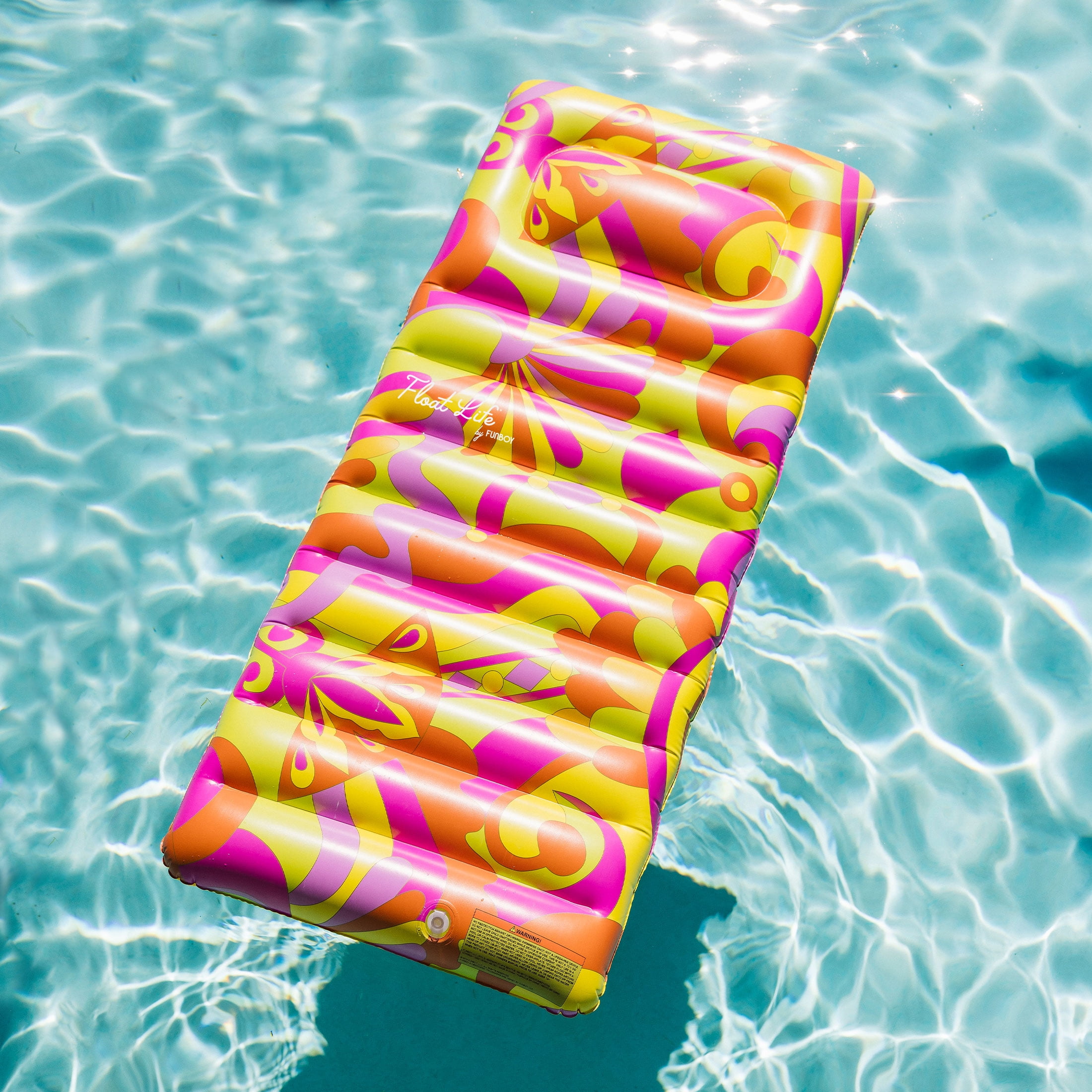 Float Life by Funboy Retro Swirl Premium Pool Float Lounger