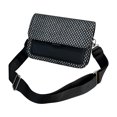 thumbnail image 2 of Bolsa vagabundo para mujer Bolsas satchel cuadrados a la moda Hit Color for Vacation (Negro) Hugtrwg Para Estrenar, 2 of 9