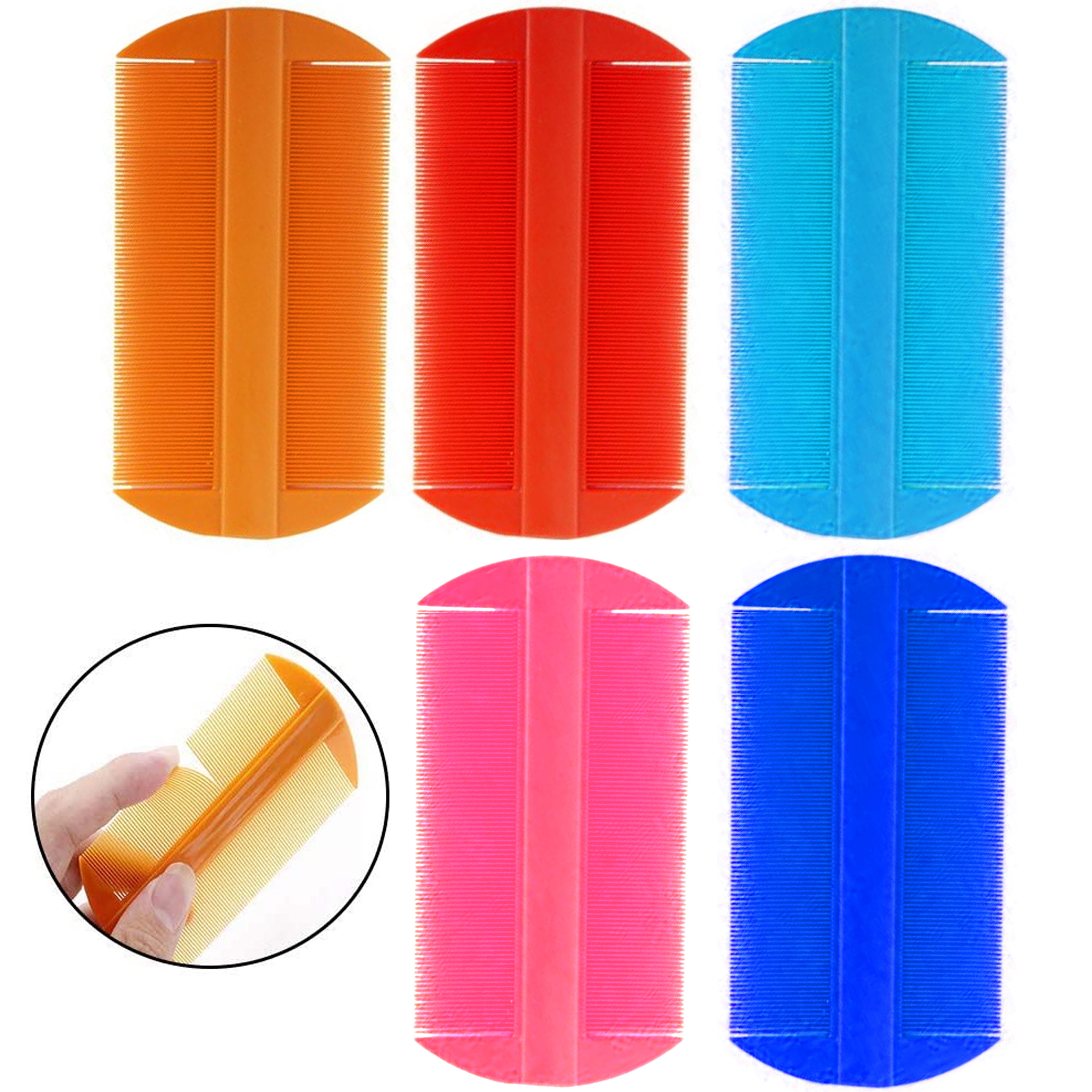 24 X Bulk Hair Lice Comb Brush Remove Ticks Nit Double Sided Fine Tooth