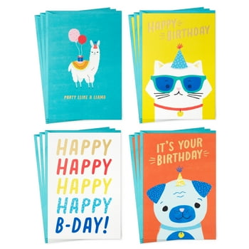 Hallmark Birthday Cards, Assorted Party Animals, 12 ct.