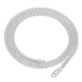 thumbnail image 3 of 3mm Solid .925 Sterling Silver Flat Bismark Choker Chain Necklace, 16 inches, 3 of 7
