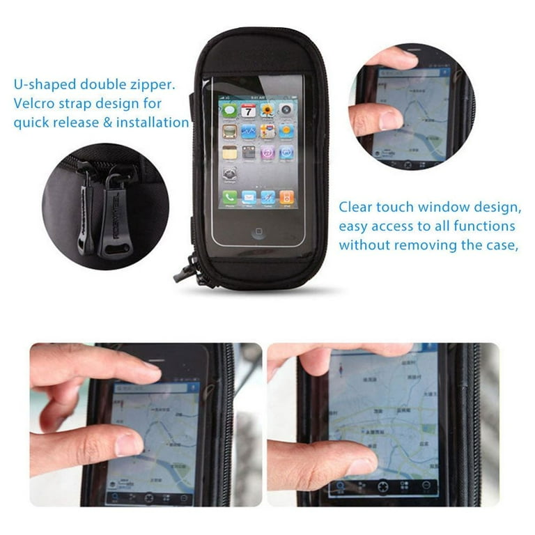 Bike Handlebar Bags, TSV Bicycles Pouch Touchscreen Cell Phone Holder Bags,  Cycle Front Frame Storage Basket - Walmart.com