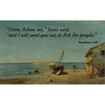 thumbnail image 3 of ArtsyQuotes 18x13 Black Modern Framed Museum Art Print Titled - Bible Verse Quote Matthew 4:19, Konstantinos Volanakis - The Fishermans Home on the Beach, 3 of 5