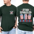 thumbnail image 4 of Unisex Patriotic Graphic T-Shirt, “Star Spangled Hammered” 4th of July Design, Red White and Boozy USA Tee, Cotton Crew Neck, Sizes S–5XL, 4 of 7