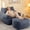 Grey, variant on HarborHue Giant Bean Bag Chair for Adults, Oversized Memory Foam Sofa with Armrests, Comfy Plush Lounger for Living Room Bedroom Dorm