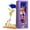 1 * Blue Rose + Pedestal (Purple Box), variant on Wovilon Double Couple Galaxy Forever Crystal Colorful Rose Flower with Love Stand Unique Rose Gifts for Mother's Day Wedding Anniversary Girl's Birthday Christmas and Valentine's Day