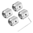 thumbnail image 1 of Uxcell 4PCS Guitar Knobs Metal, Volume Tone Control Dome Knobs 1/4" x 1/2" Potentiometer Knobs with Set Screw, Silver, 1 of 7
