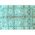 thumbnail image 1 of Ahgly Company Indoor Rectangle Persian Light Blue Traditional Area Rugs, 6' x 9', 1 of 4